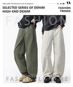 Men’s Cotton Wide Straight Carpenter Pants — Casual#25801
