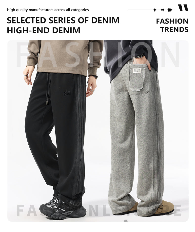 Men’s Relaxed Straight Work Pants | Trendy Utility Silhouette#25812
