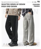 Men’s Relaxed Straight Work Pants | Trendy Utility Silhouette#25812