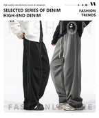 Men’s Heavy Cotton Workwear Pants — Minimal, Loose Straight Leg#25808