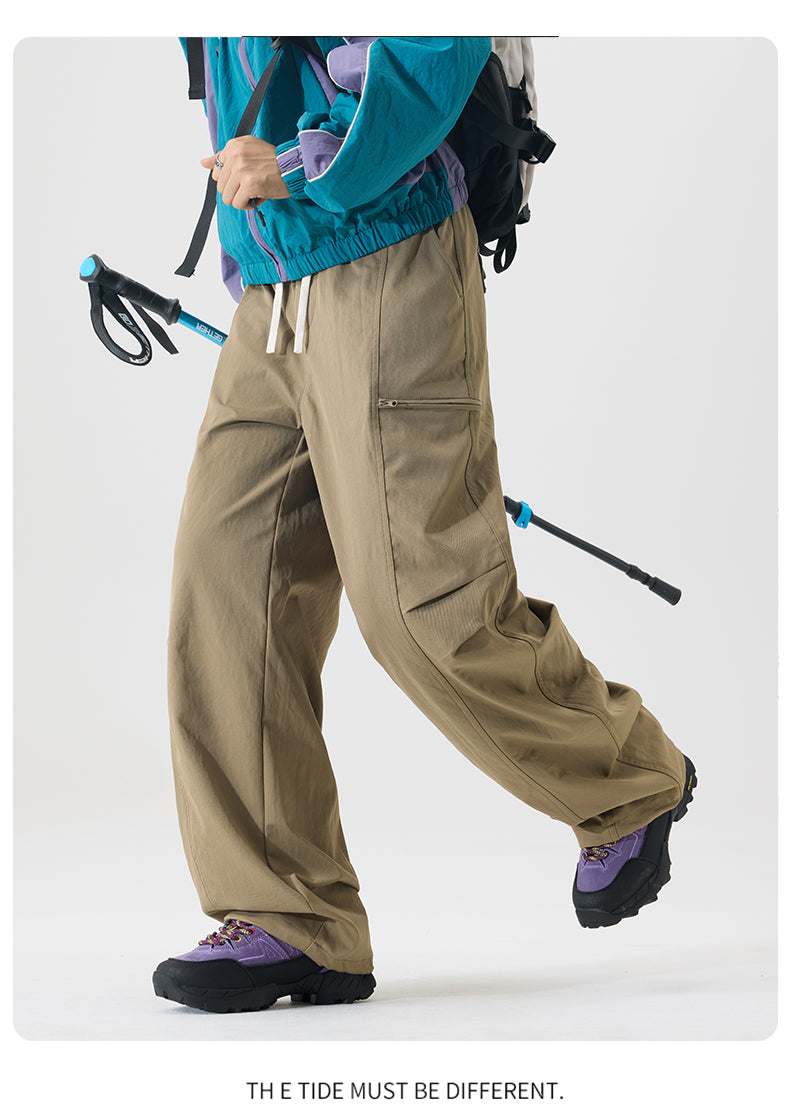 Men’s Tailored Relaxed Straight Pants | Minimal, Functional Design#25819