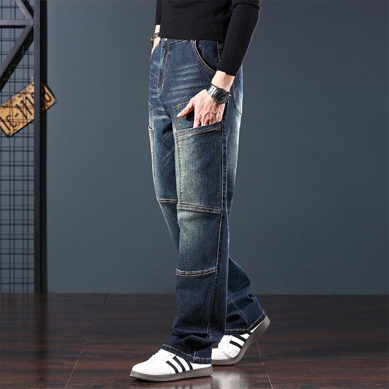 BOCOMAL Mens FR Jeans Relaxed Fit Boot Cut Retro Washed Flame Resistant Denim Work Pants NFPA2112 CAT2