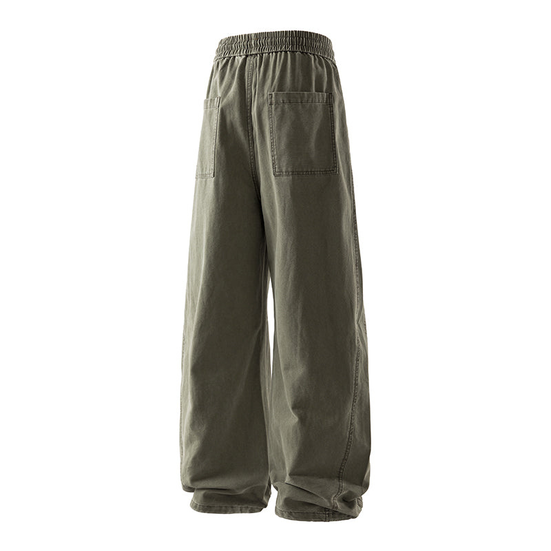 Men’s Cotton Wide Straight Carpenter Pants — Casual#25801