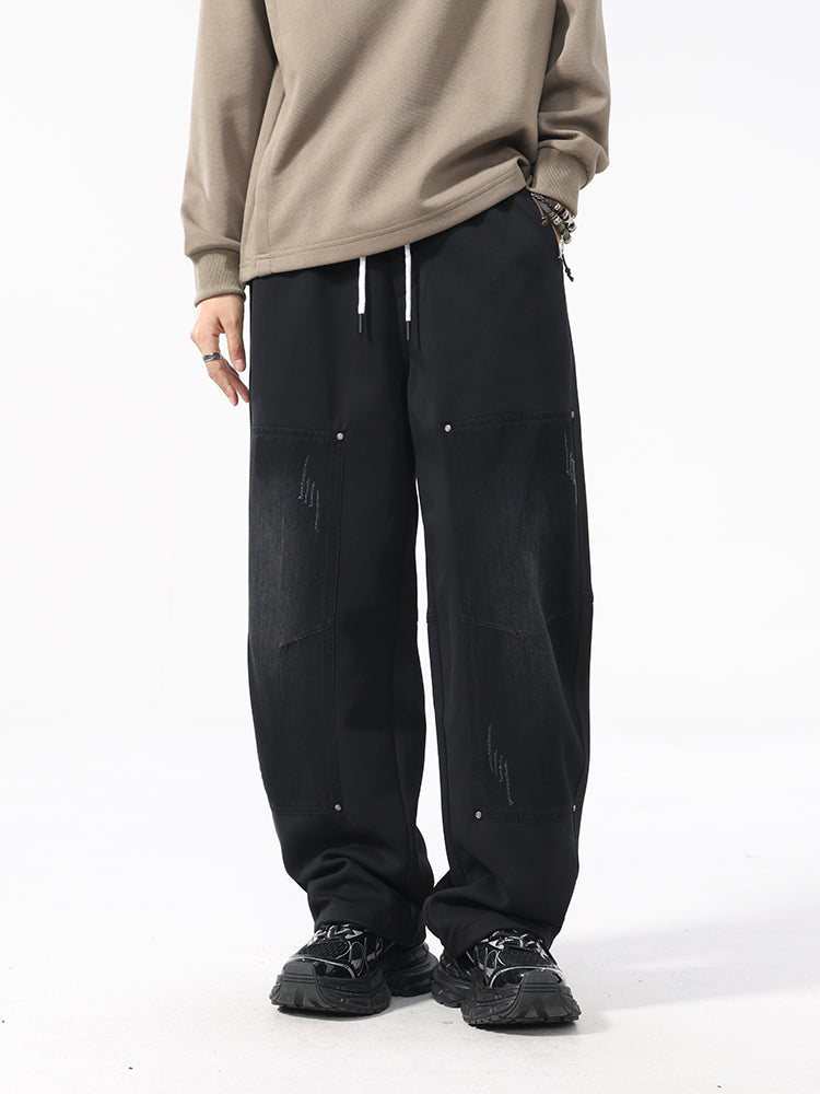 Men’s Autumn Winter Workwear Trousers — Loose Straight, Heavyweight