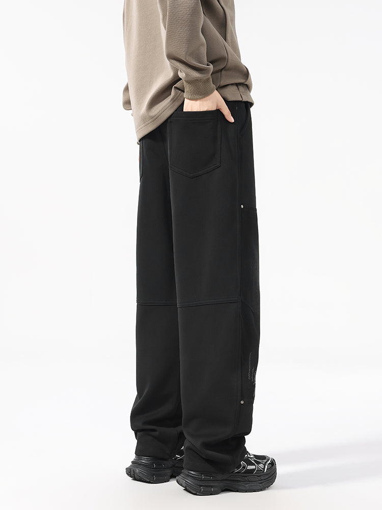 Men’s Autumn Winter Workwear Trousers — Loose Straight, Heavyweight