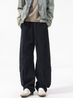 Men’s Casual Loose Straight Carpenter Pants 100%cotton — Street Trend#25803