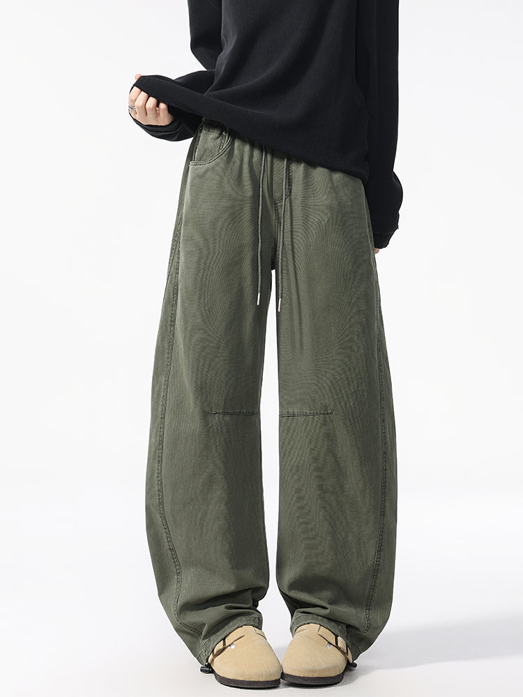 Men’s Cotton Wide Straight Carpenter Pants — Casual#25801