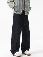 Men’s Casual Loose Straight Carpenter Pants 100%cotton — Street Trend#25803