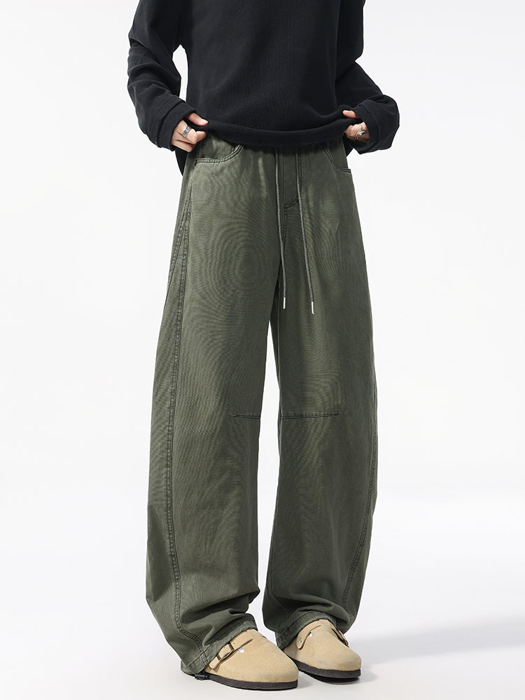 Men’s Cotton Wide Straight Carpenter Pants — Casual#25801