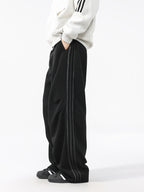 Men’s Heavy Cotton Workwear Pants — Minimal, Loose Straight Leg#25808