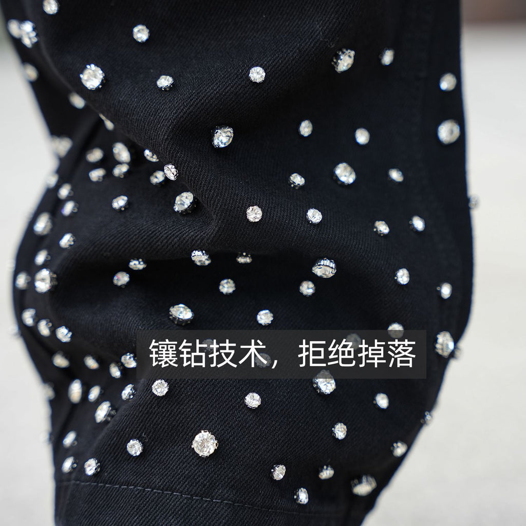 Semshedy Men's Baggy Jeans Mid Rise Straight Leg Black Jean Hiphop Streetwear Trendy Loose Fit Trouse#1691-2