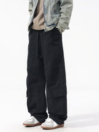 Men’s Casual Loose Straight Carpenter Pants 100%cotton — Street Trend#25803