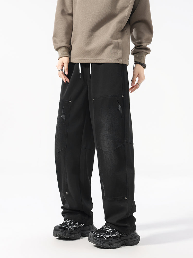 Men’s Autumn Winter Workwear Trousers — Loose Straight, Heavyweight