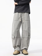 Men’s Casual Loose Straight Carpenter Pants 100%cotton — Street Trend#25803