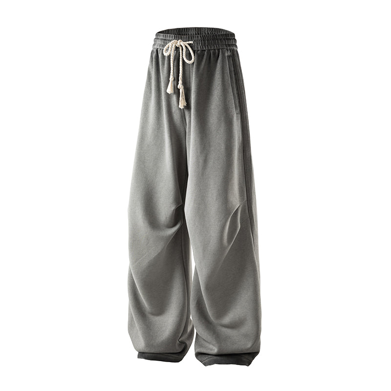 Men’s Heavy Cotton Workwear Pants — Minimal, Loose Straight Leg#25808