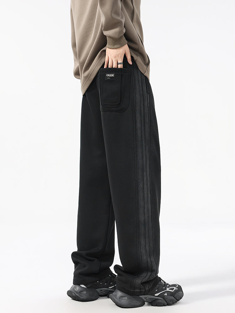 Men’s Relaxed Straight Work Pants | Trendy Utility Silhouette#25812