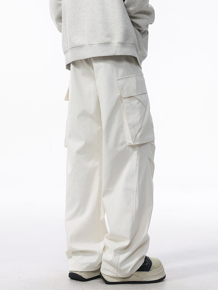 Men’s Relaxed Straight Workwear Pants — Minimal & Trendy#25802