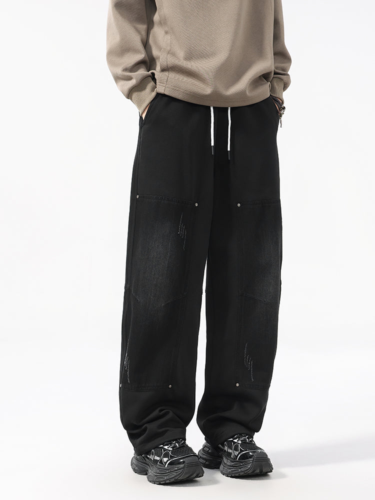 Men’s Autumn Winter Workwear Trousers — Loose Straight, Heavyweight