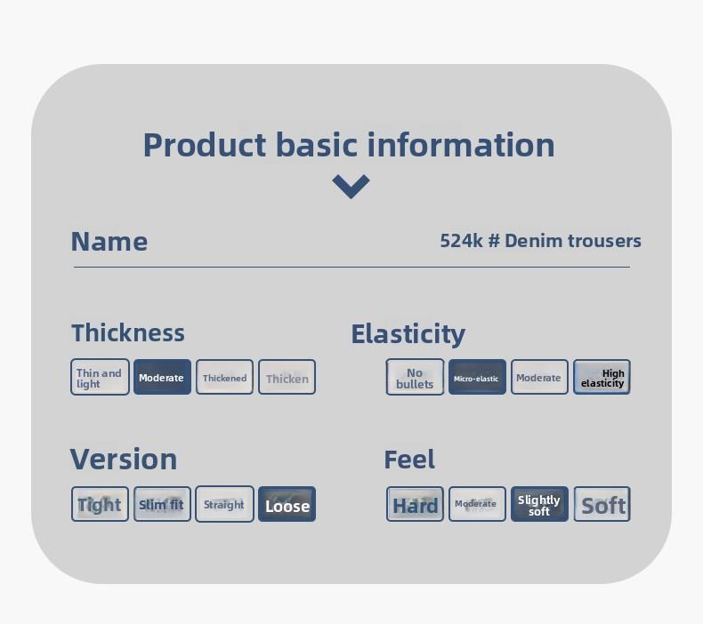 Mens Loose Fit Hip Hop Jeans Casual Cargo Denim Pants with Multi Pockets