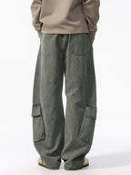 Men’s Casual Loose Straight Carpenter Pants 100%cotton — Street Trend#25803