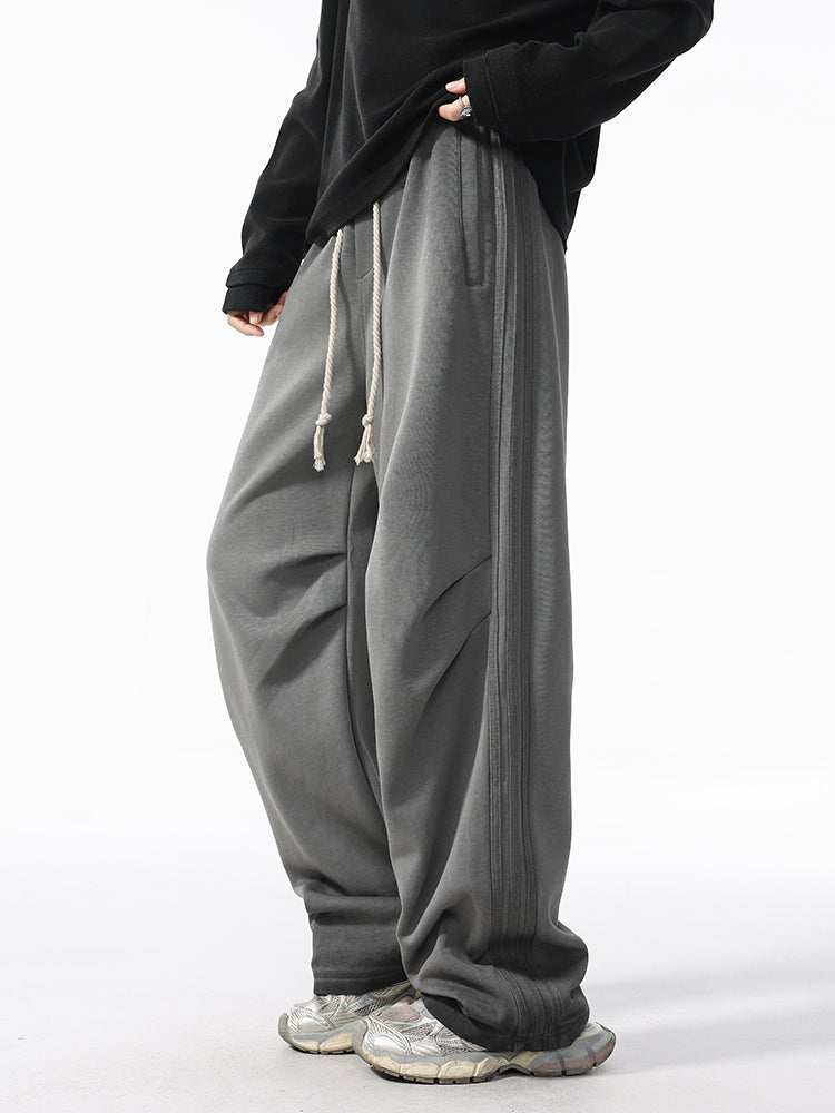 Men’s Heavy Cotton Workwear Pants — Minimal, Loose Straight Leg#25808