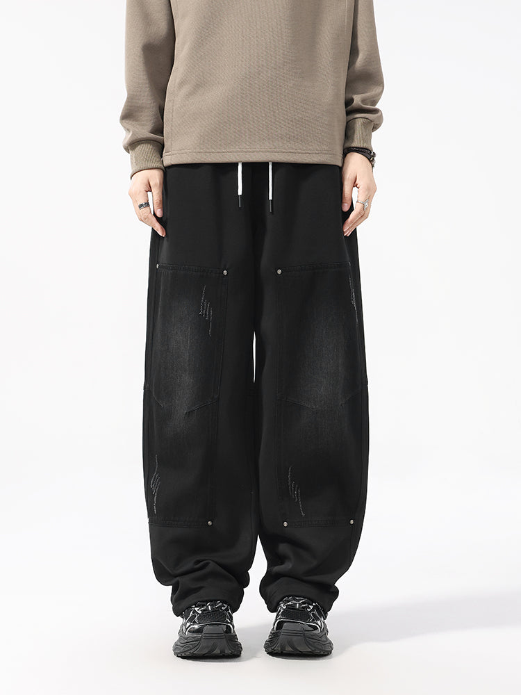 Men’s Autumn Winter Workwear Trousers — Loose Straight, Heavyweight