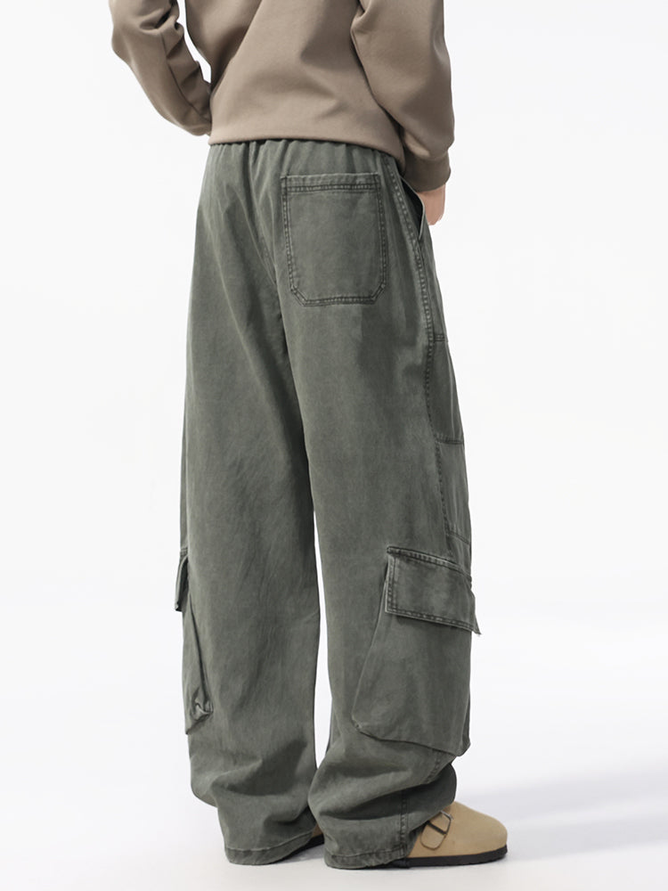 Men’s Casual Loose Straight Carpenter Pants 100%cotton — Street Trend#25803