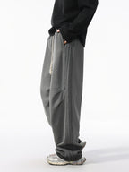 Men’s Heavy Cotton Workwear Pants — Minimal, Loose Straight Leg#25808