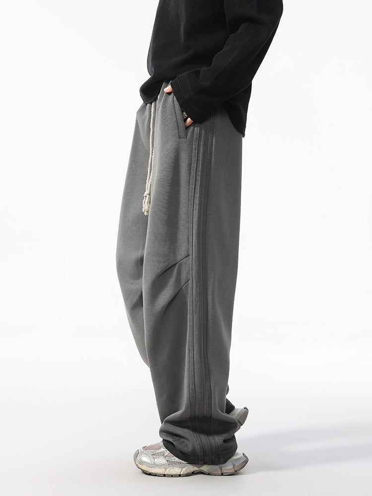 Men’s Heavy Cotton Workwear Pants — Minimal, Loose Straight Leg#25808