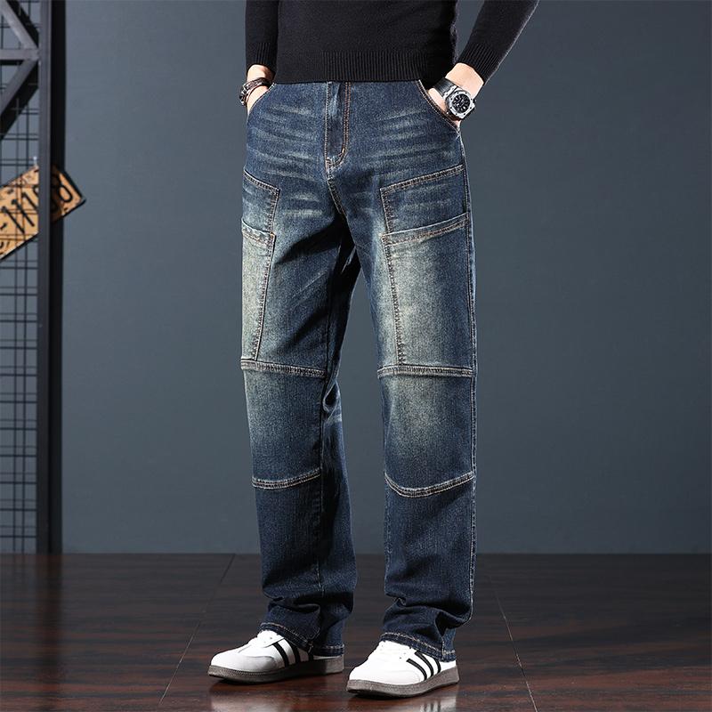 BOCOMAL Mens FR Jeans Relaxed Fit Boot Cut Retro Washed Flame Resistant Denim Work Pants NFPA2112 CAT2