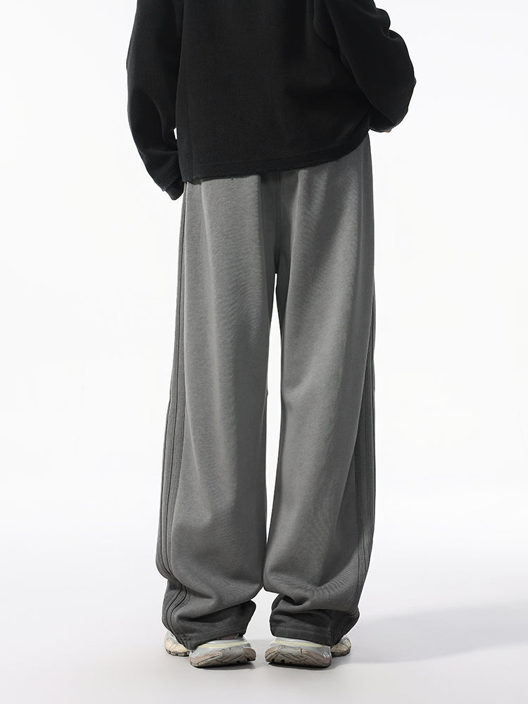 Men’s Heavy Cotton Workwear Pants — Minimal, Loose Straight Leg#25808