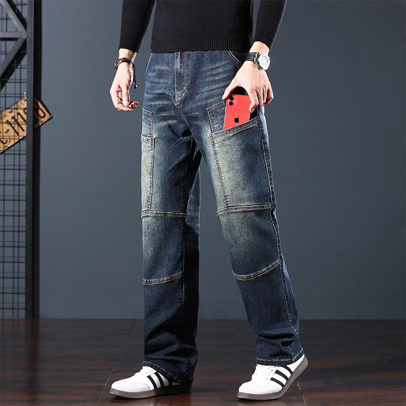 BOCOMAL Mens FR Jeans Relaxed Fit Boot Cut Retro Washed Flame Resistant Denim Work Pants NFPA2112 CAT2